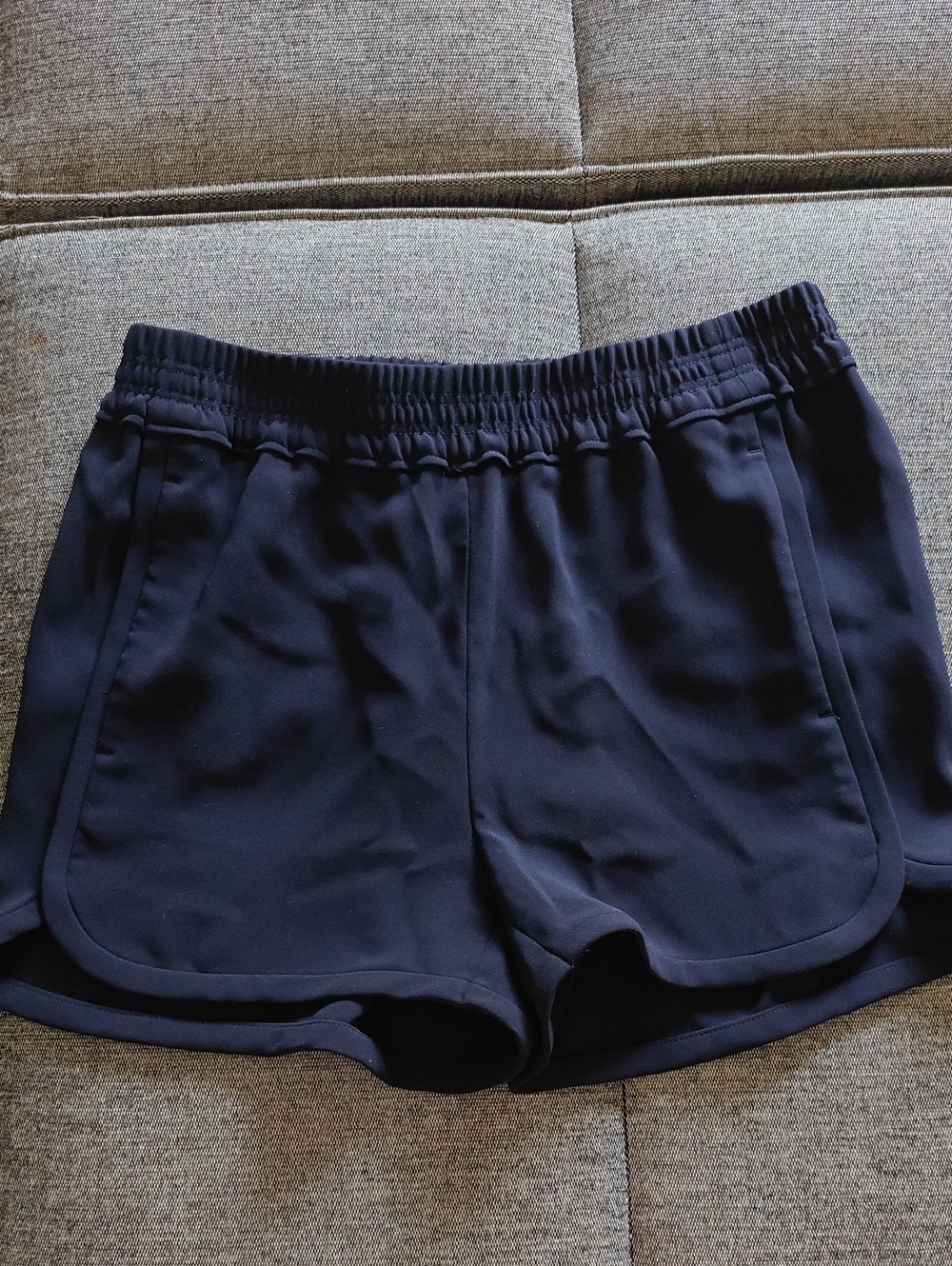J. Crew Navy Athletic Drawstring Elastic-Waist Shorts